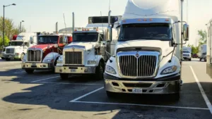 Recruitment agency specializing in logistics and supply chain-image of transport trucks